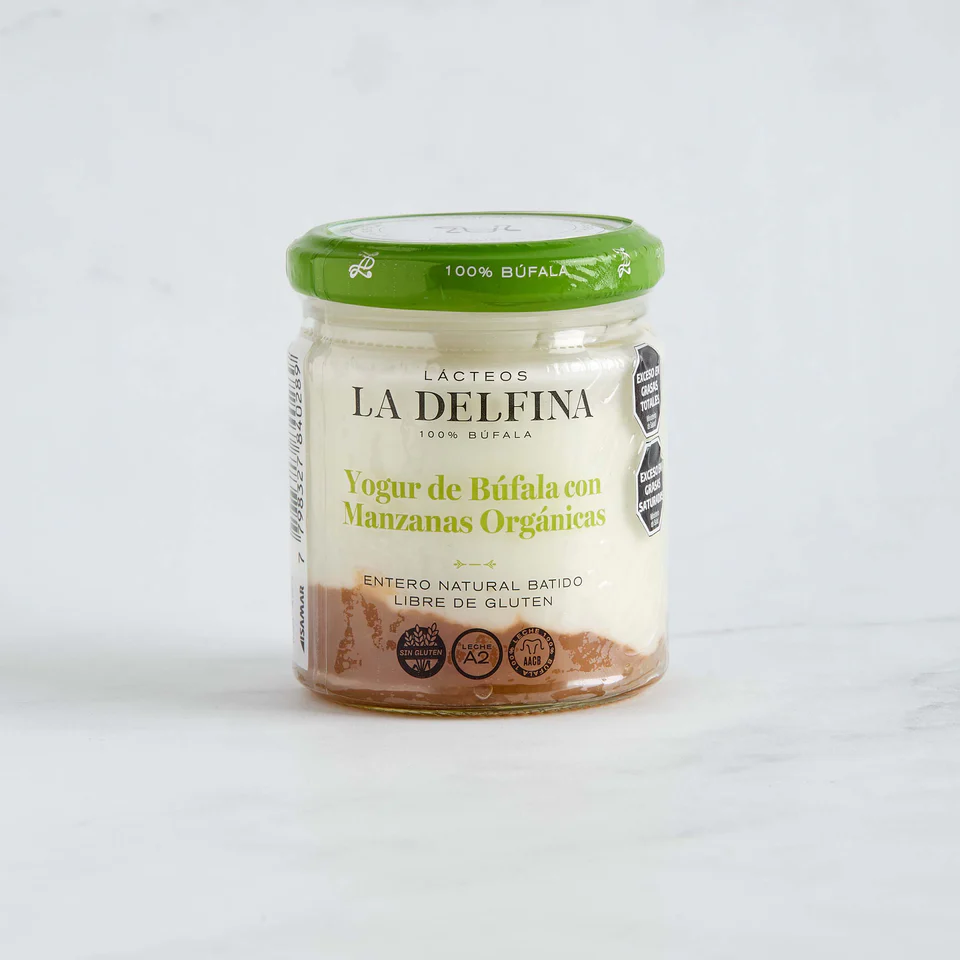 La Delfina - Yogur batido de Bufala con Manzana organica 160 gr   
