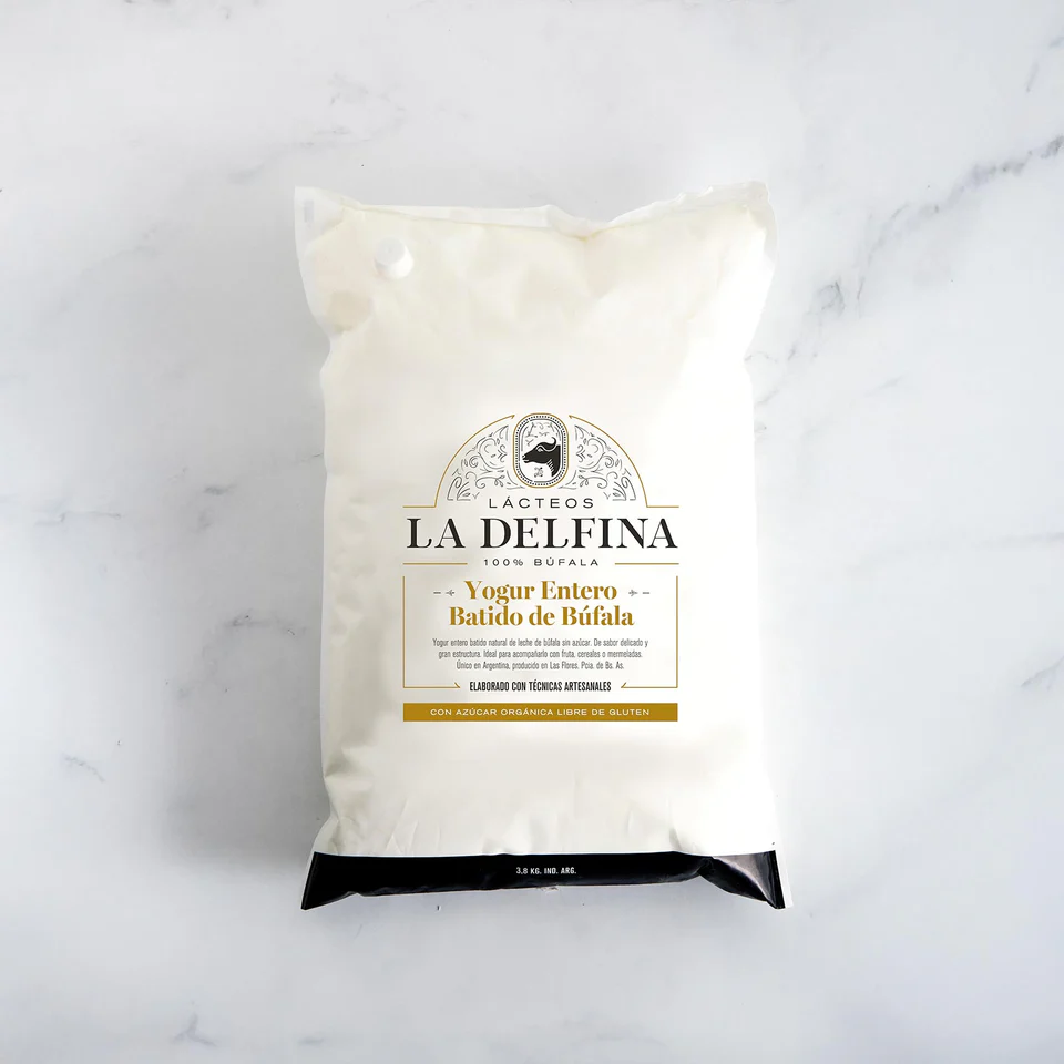 La Delfina - Yogur batido de Bufala con azucar Organica Pouch 600 gr