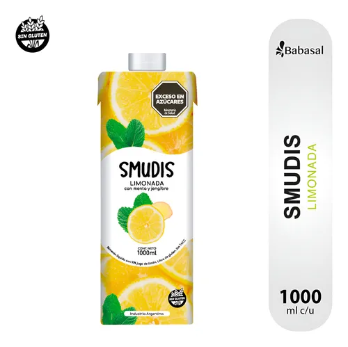 Smudis - Jugo natural sabor limonada, jengibre y menta (1 l) 