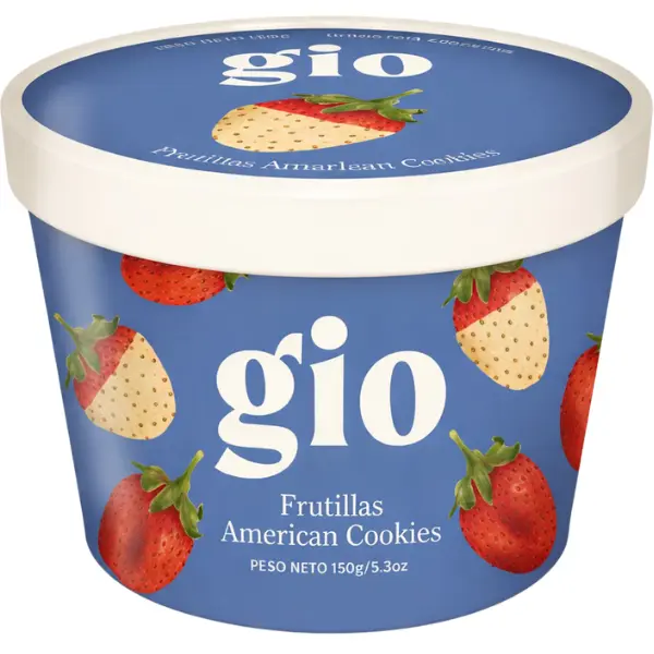 Gio - Frutillas American Cookies (Frutillas bañadas en chocolate blanco y galletitas de chocolate - 160gr)