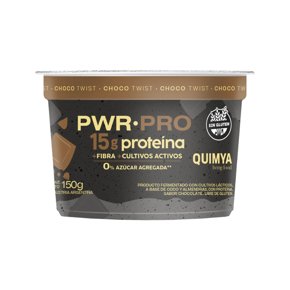 Quimya - Yogurt Choco Twist PWR.PRO 15g Proteina Sin Azucar x 150g  