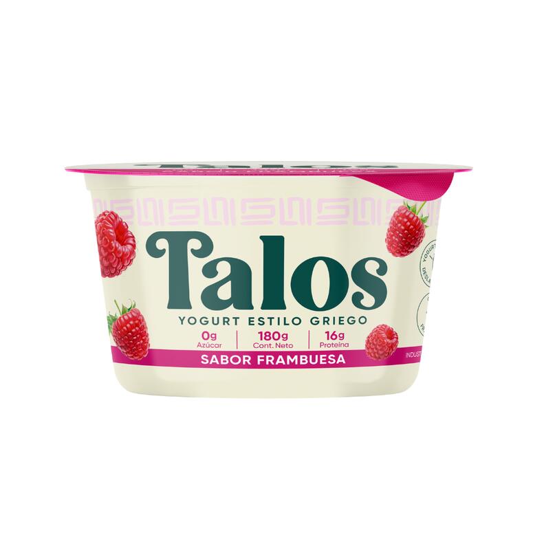 Talos - Yogurt Griego sabor FRAMBUESA 0 azúcar 16 gr proteína 180 gr 