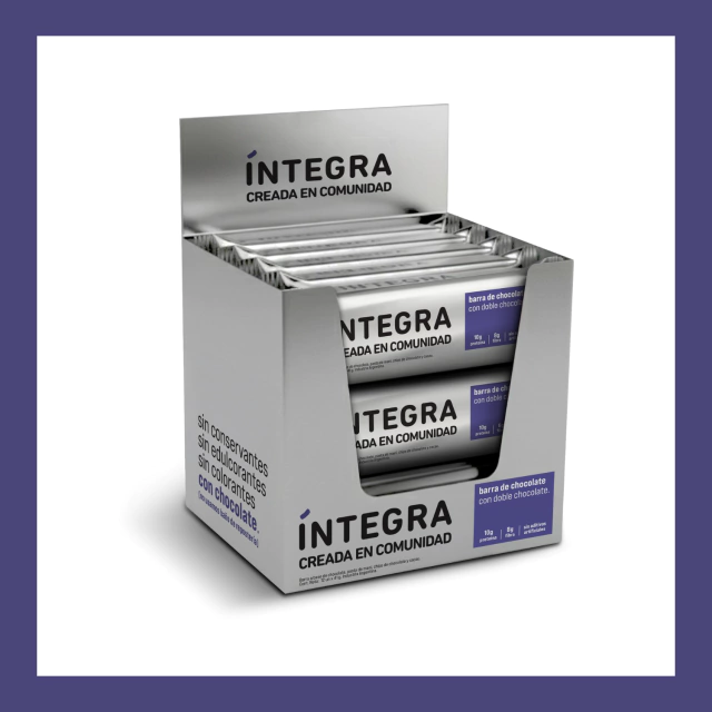 Integra - Barritas de Chocolate con Doble Chocolate (x12u - 41g c/u)