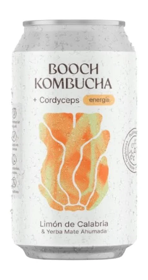 Booch - Kombucha sabor Yerba Mate, Limón de Calabria y Cordyceps (354cc) 