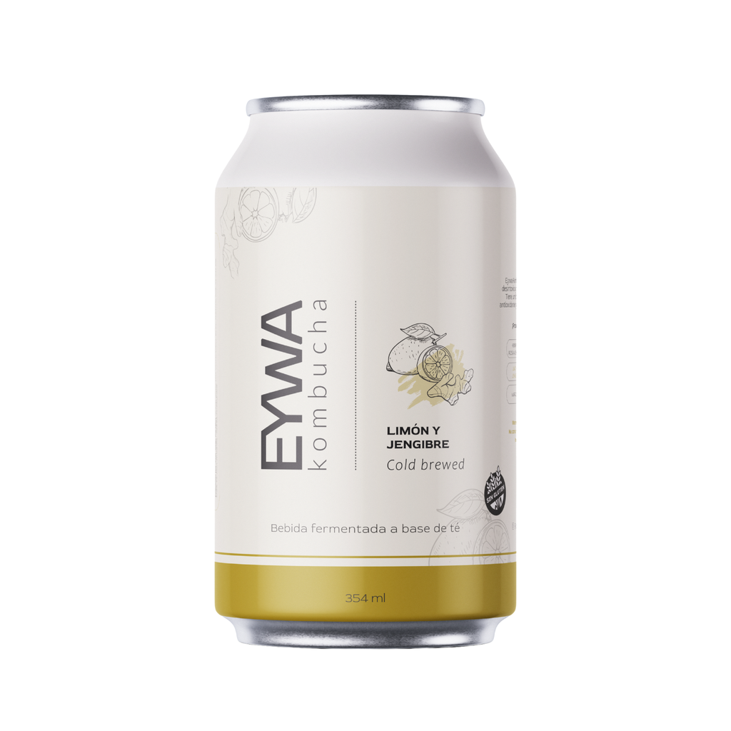 EYWA - Kombucha Sabor Limon y Jengibre 354 ml    