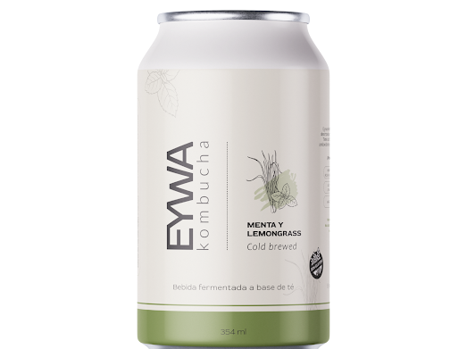 EYWA - Kombucha Sabor Menta y Lemongrass 354 ml      