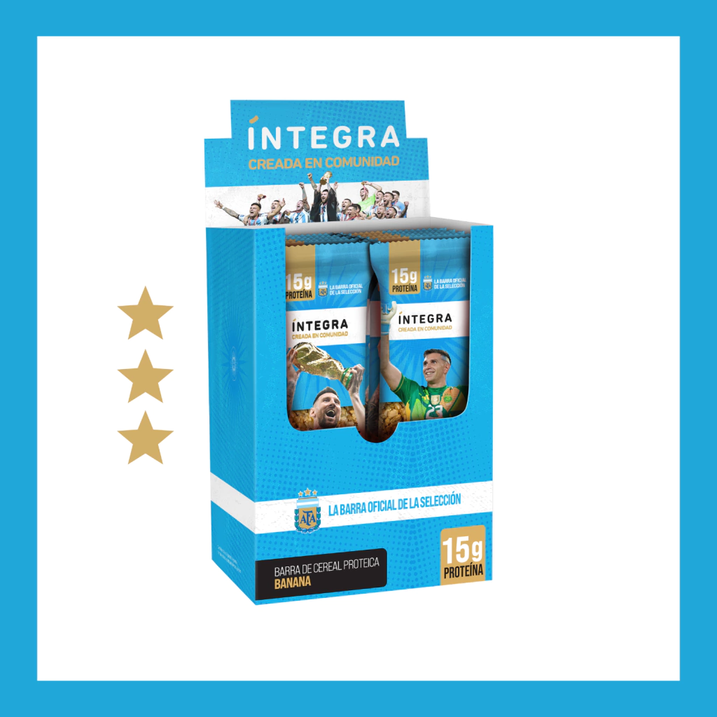 Integra - Barritas AFA de cereal proteicas de banana (pack por 10 unidades - 43g)