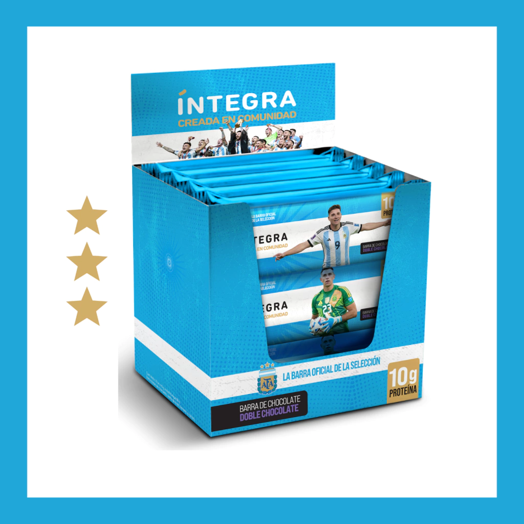 Integra - Barritas AFA de Chocolate con Doble Chocolate (pack por 12 unidades - 41g)