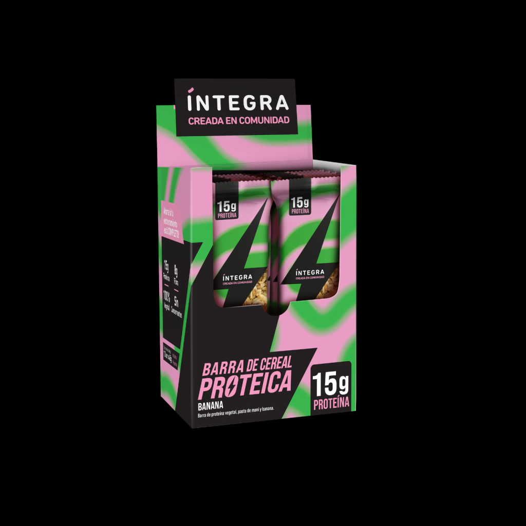 Integra - Barritas de cereal proteicas de banana (pack por 10 unidades - 43g) 