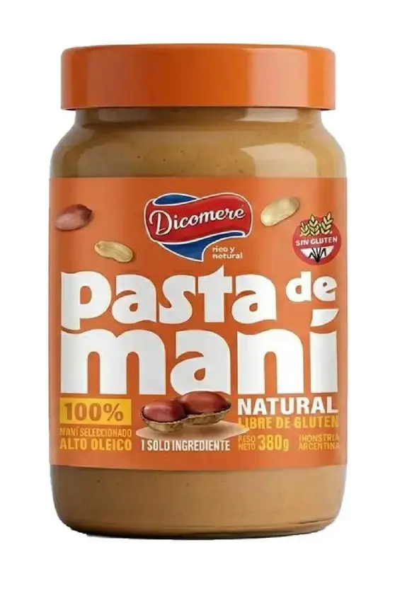 Dicomere - Pasta de maní natural (380gr)