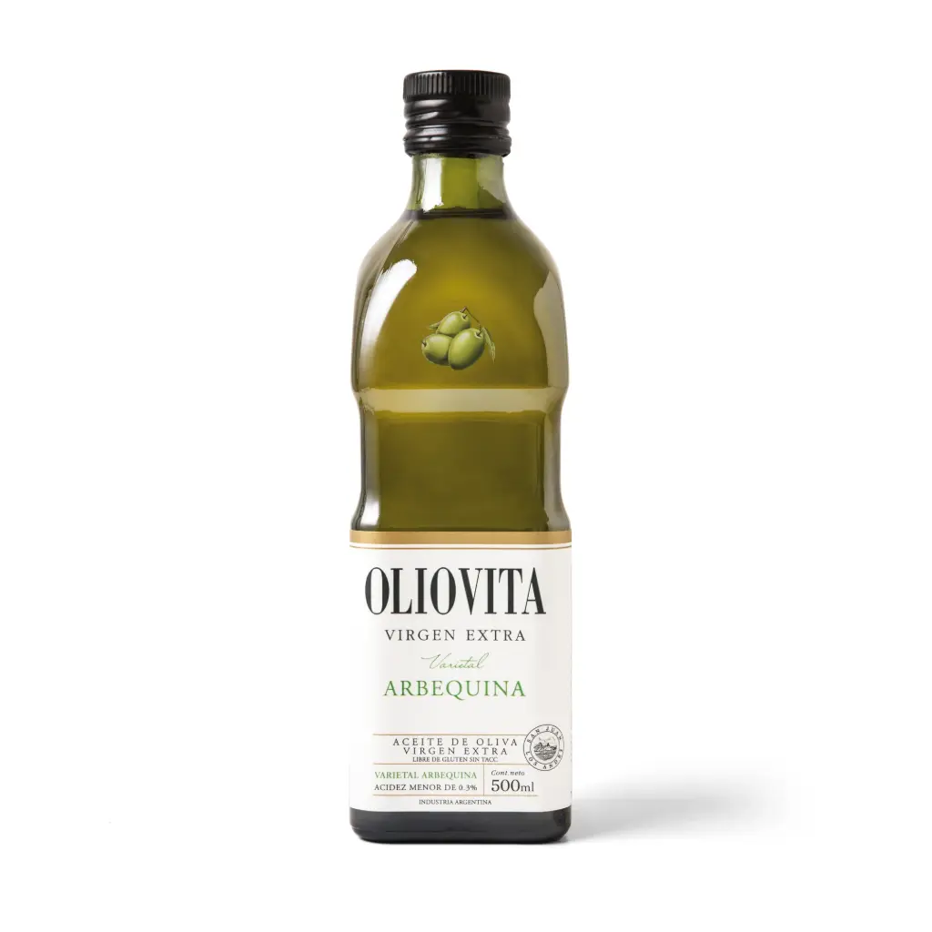 Oliovita - Aceite de Oliva Virgen Extra Varietal Arbequina 500 ml Botella Vidrio