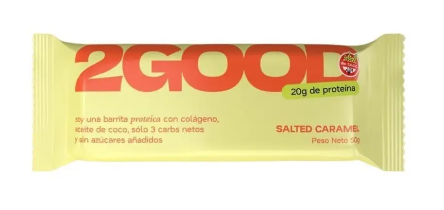 2Good - Barritas de Cereal Proteica Salted Caramel (x10u - 50 gr c/u)