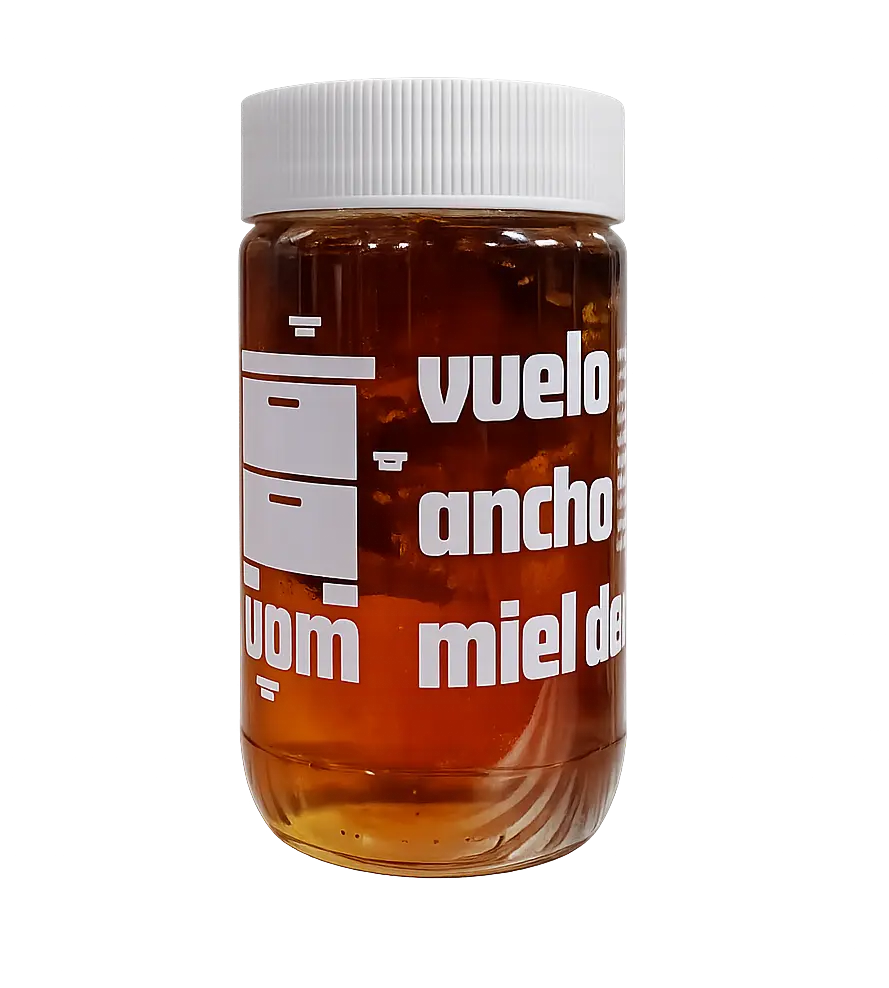 Vuelo ancho - Miel con panal (450gr)