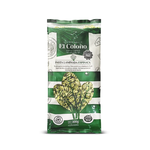 El colono - Pastas Tirabuzon de espinaca (300gr)