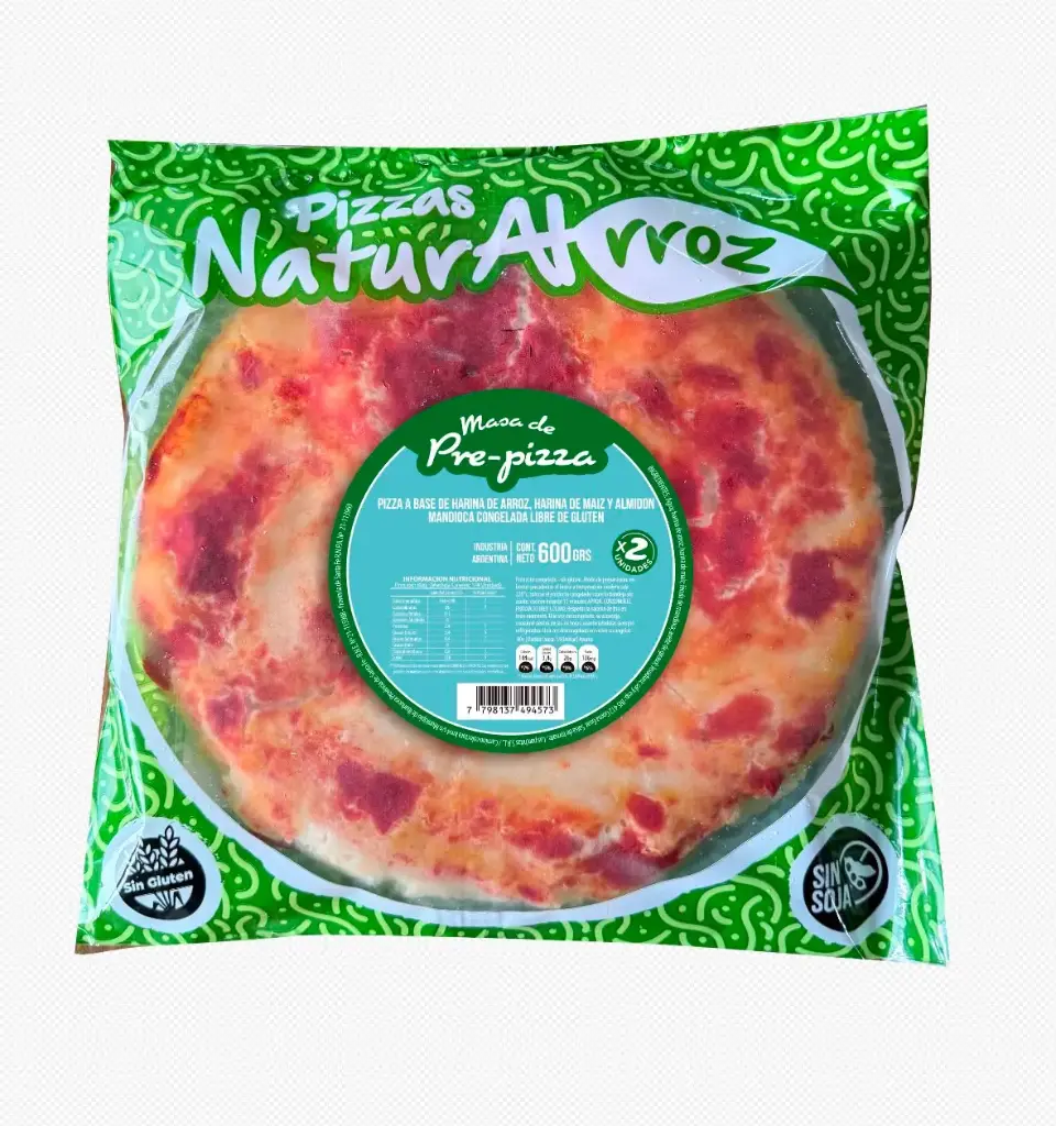Naturalrroz - Pre Pizzas natural( pack x 2 unidades) 600 gr