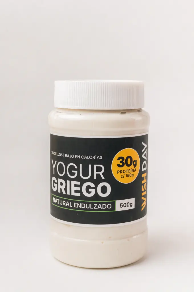 Wish Day - Yogurt Griego Natural endulzado Stevia (pote 500gr)  