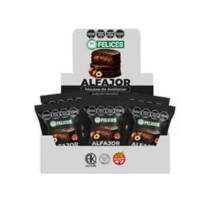 Felices Las Vacas - Alfajor de mousse de avellanas (Caja de 8 unidades de 60gr c/u)