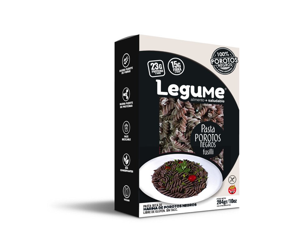 Legume - Pasta porotos negros fusilli (284gr)