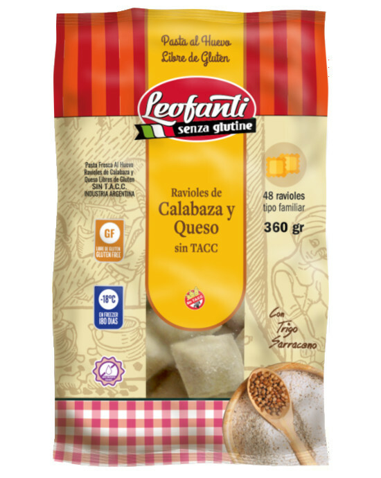 Leo Fanti - Ravioles al huevo calabaza y queso (360gr)