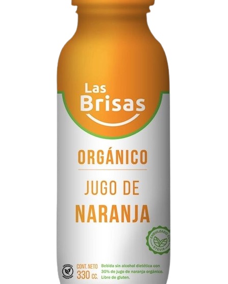 Las Brisas - Jugo Orgánico Sin Azúcar Naranja 330 ml