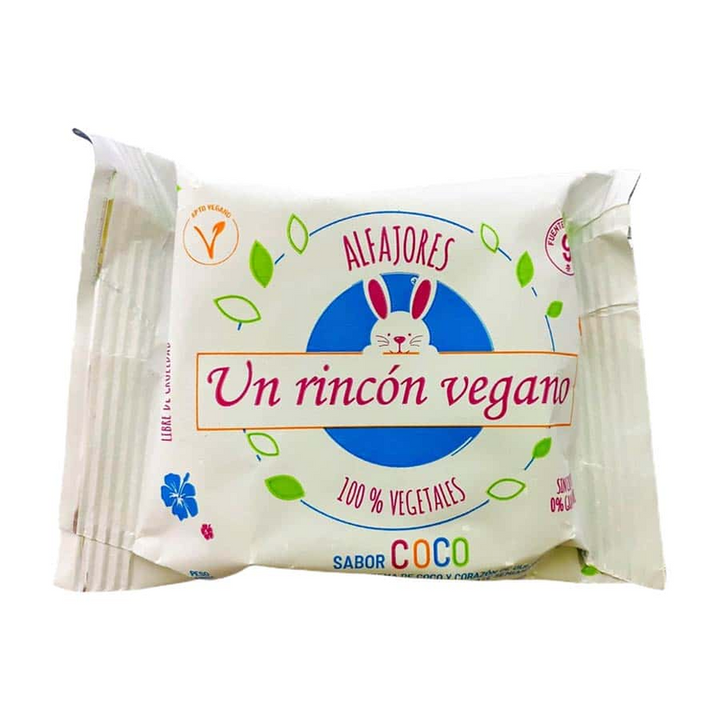 Un Rincón Vegano - Alfajor vegano sabor coco (65gr)