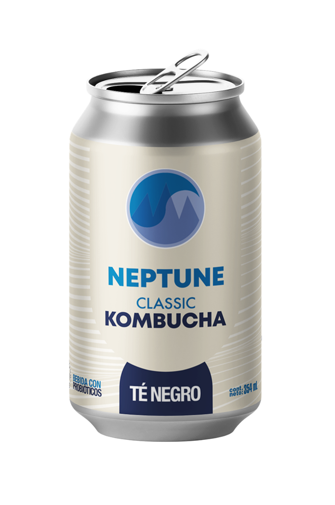 Neptune Kombucha - Clásica sabor té negro (Lata354ml)