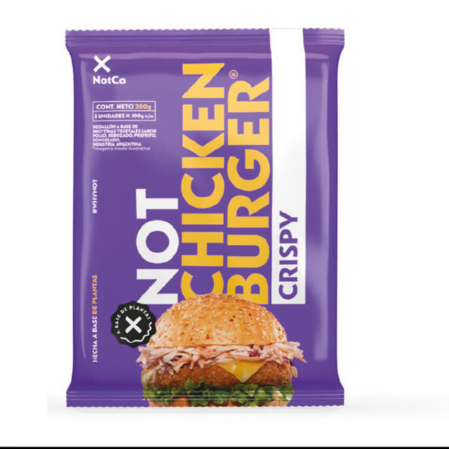 The Not Company - Not chicken burger crispy pack (Pack 2 unidades - 200 gr)