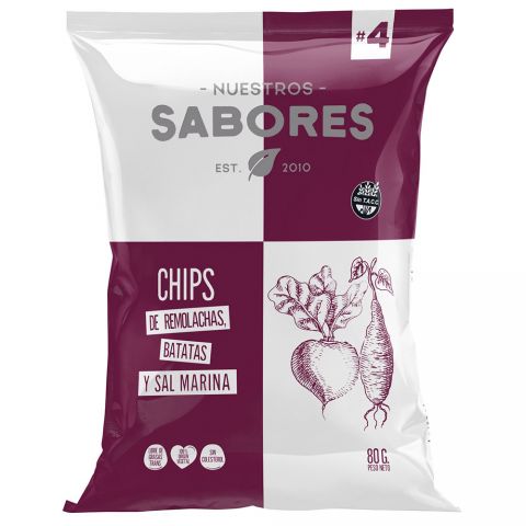 Nuestros Sabores - Chips de remolacha y batata (80gr)