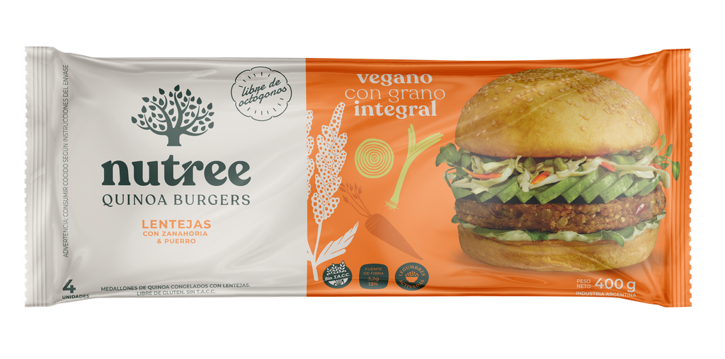 Nutree - Medallones veganos de lentejas (4 unidades - 400gr)