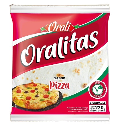 Orali - Tortilla de trigo sabor pizza ( 6 unidades)