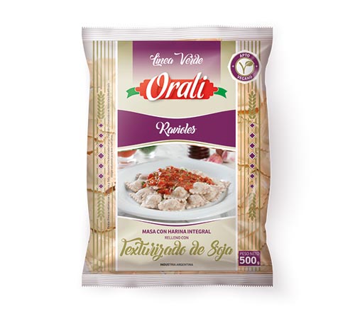 Orali - Linea verde ravioles texturizados de soja (500gr)