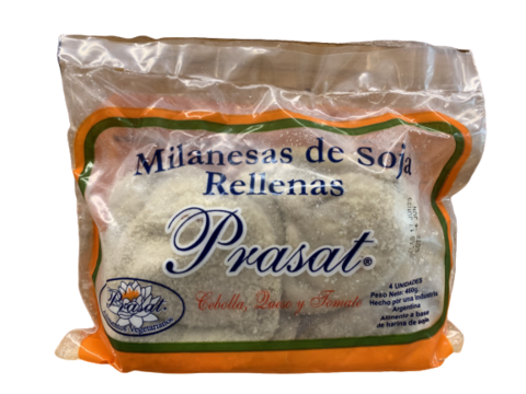 Prasat - Milanesas de soja rellenas con cebolla, tomate y queso (4 unidades - 480gr)