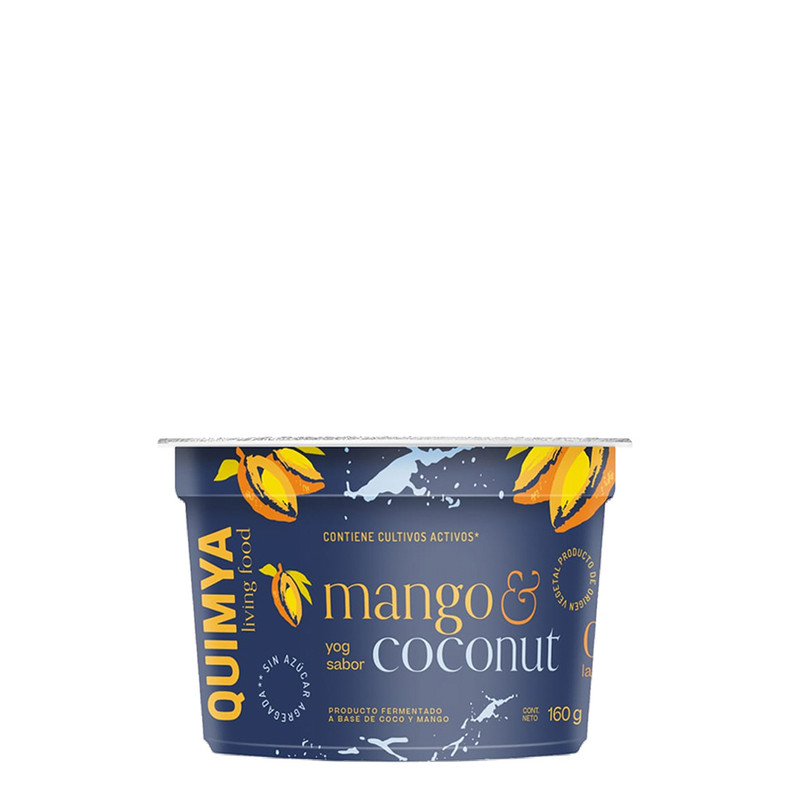 Quimya Yog - Yogurt vegano sabor mango sin azúcar (160gr)