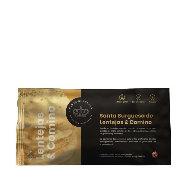 Santa Burguesa - Medallones de lenteja y comino ( 4 unidades) 520 gr