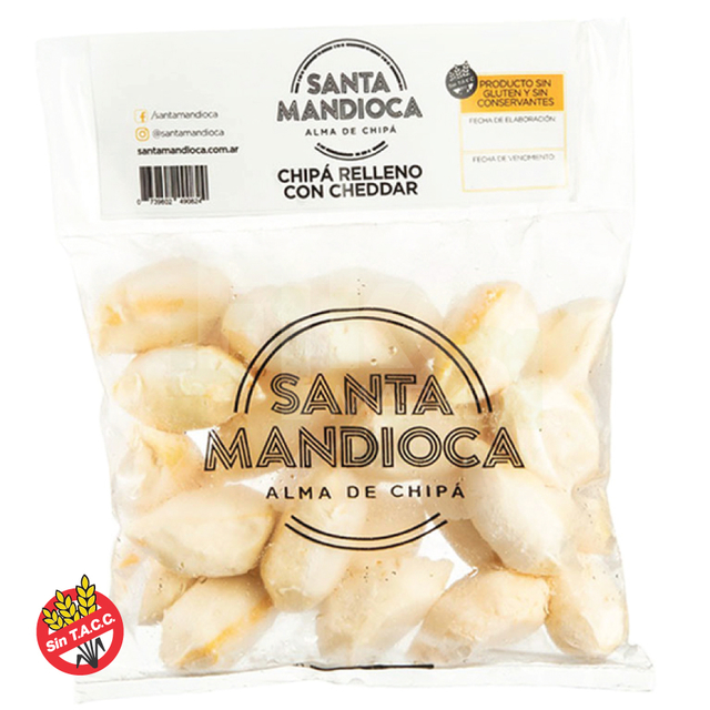 Santa Mandioca - Chipá relleno de cheddar (500gr)