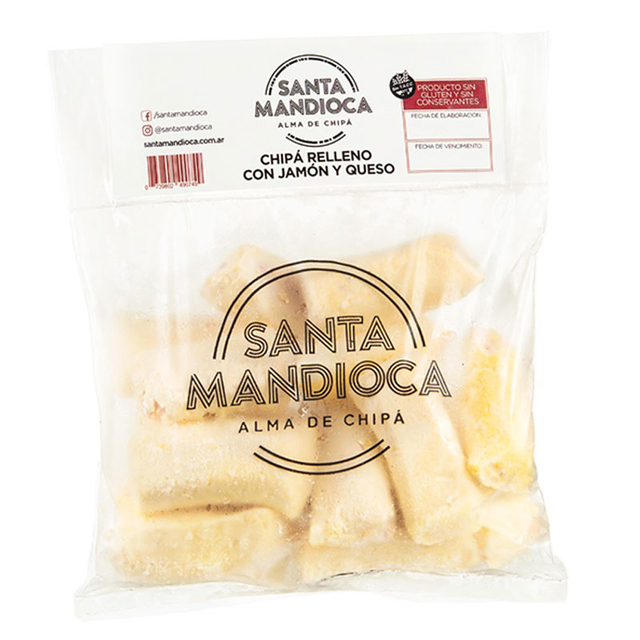 Santa Mandioca - Chipá relleno de jamón y queso (500gr)