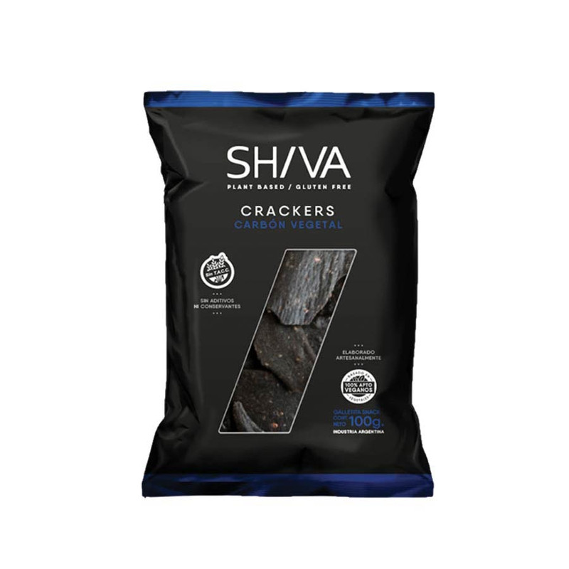 Shiva Crackers - Crackers de carbón vegetal (100gr)