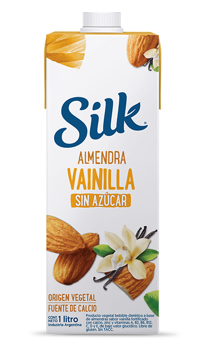 Silk - Leche vegetal de almendra sabor vainilla sin azúcar (1lt)