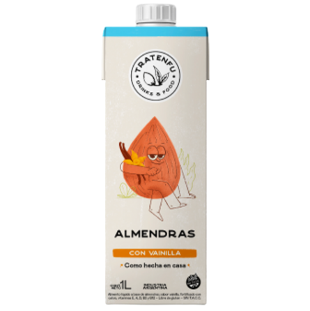 Tratenfu - Bebida de almendras sabor vainilla (1Lt)