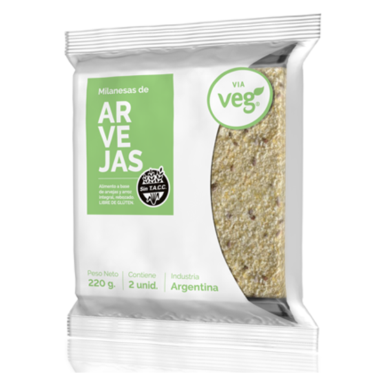 Via Veg - Milanesas de legumbres de arvejas (2 unidades - 200gr)