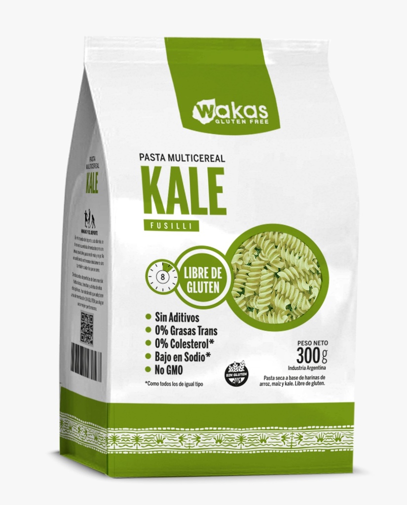 Wakas - Pastas fusili multicereal con kale (300gr)