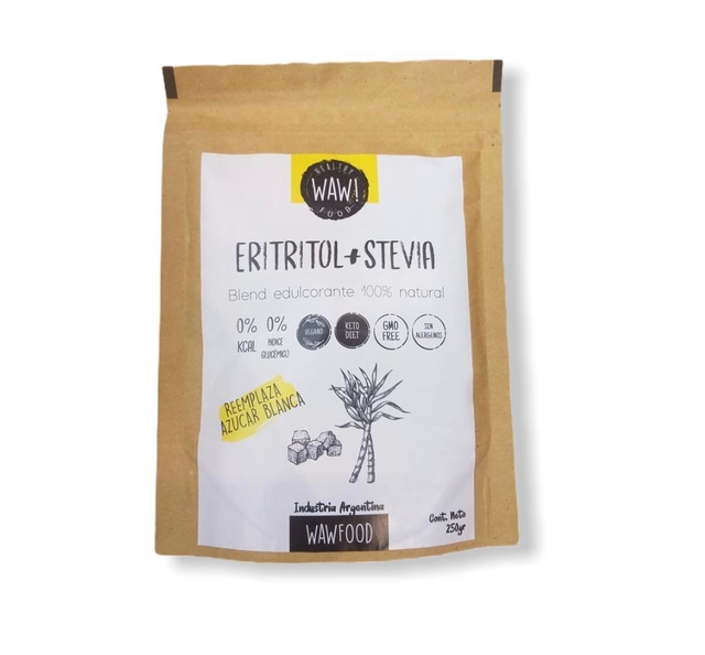 WAW FOOD - Eritritol + Stevia (250 gr)