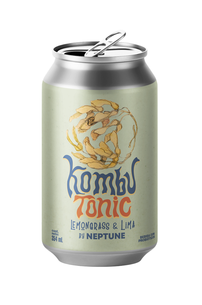 Neptune Kombucha - kombu tonic lemongrass y lima (Lata x 354ml)