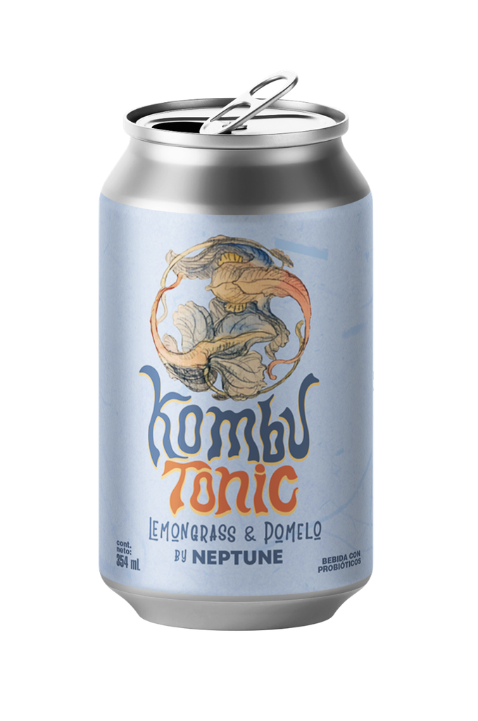 Neptune Kombucha - kombu tonic lemongrass y pomelo (Lata x 354ml)