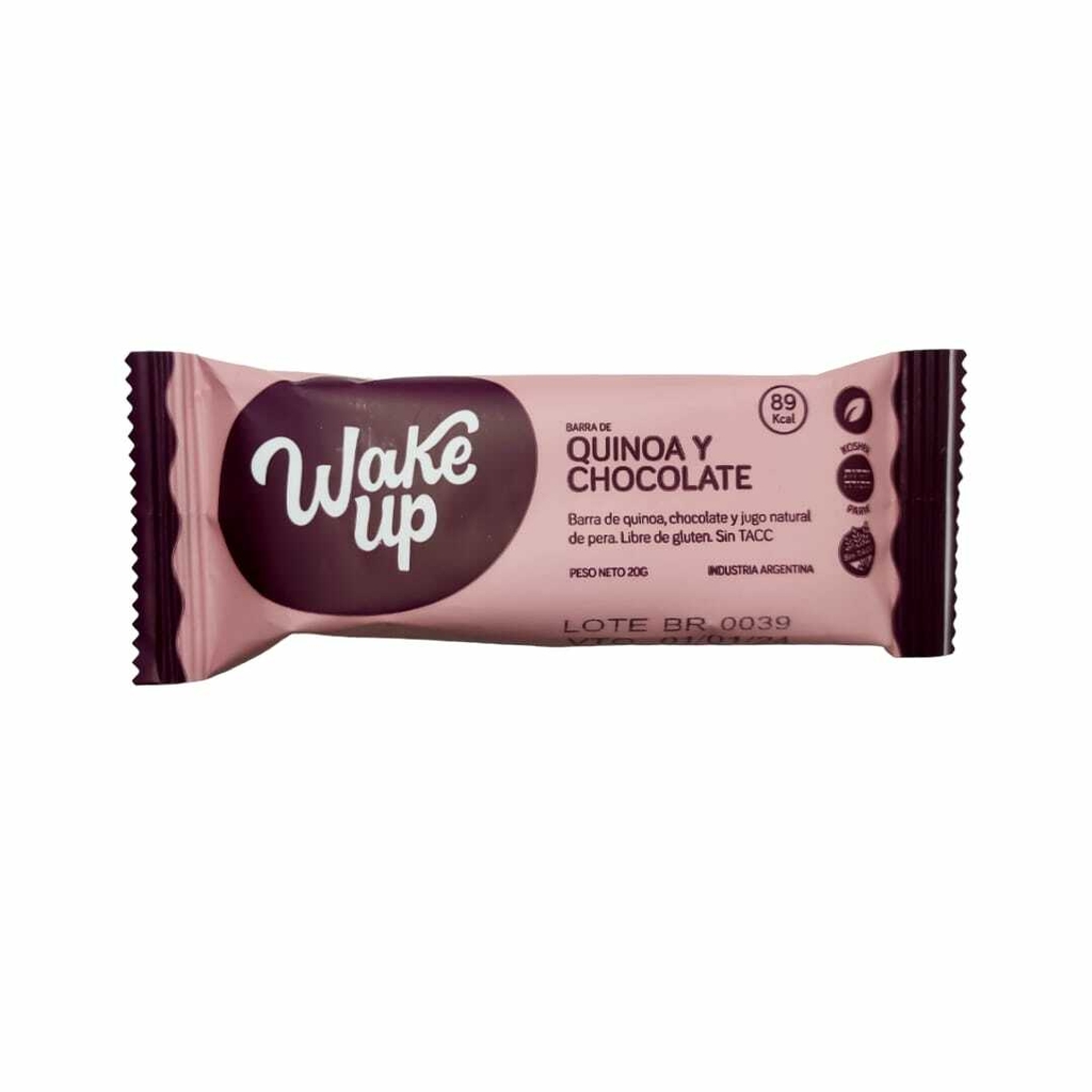 Wake Up - Barrita de quinoa y chocolate negro (20gr)