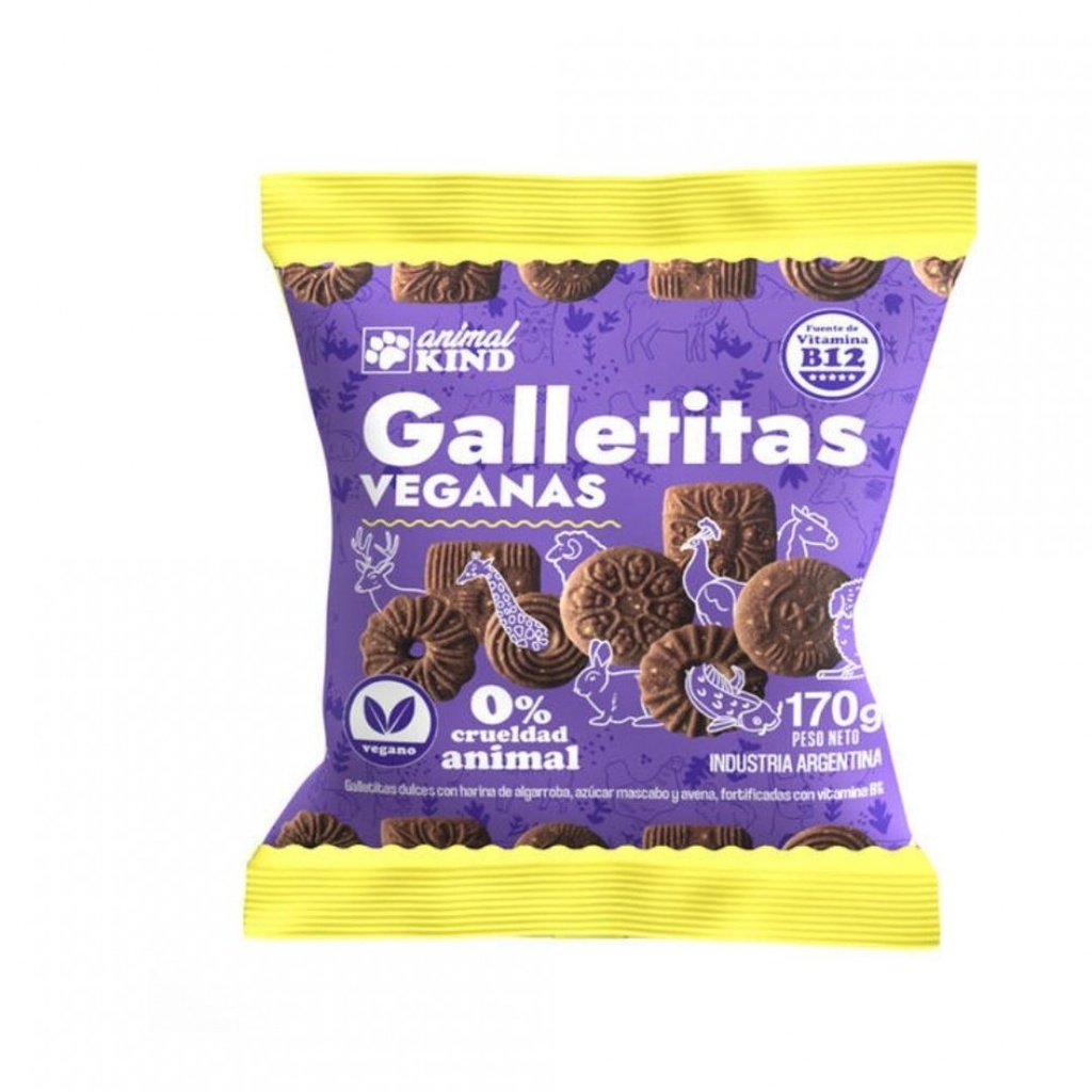 Animal Kind - Galletitas de harina de algarroba y azucar mascabo (170gr)