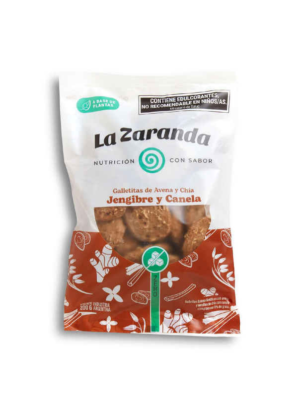 La Zaranda - Galletitas sin azúcar de jengibre y canela (200gr)