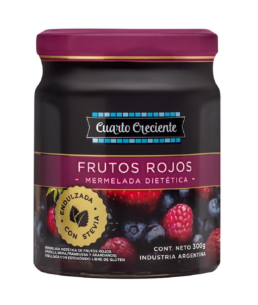 Cuarto creciente - Mermelada con stevia de frutos rojos (280gr)