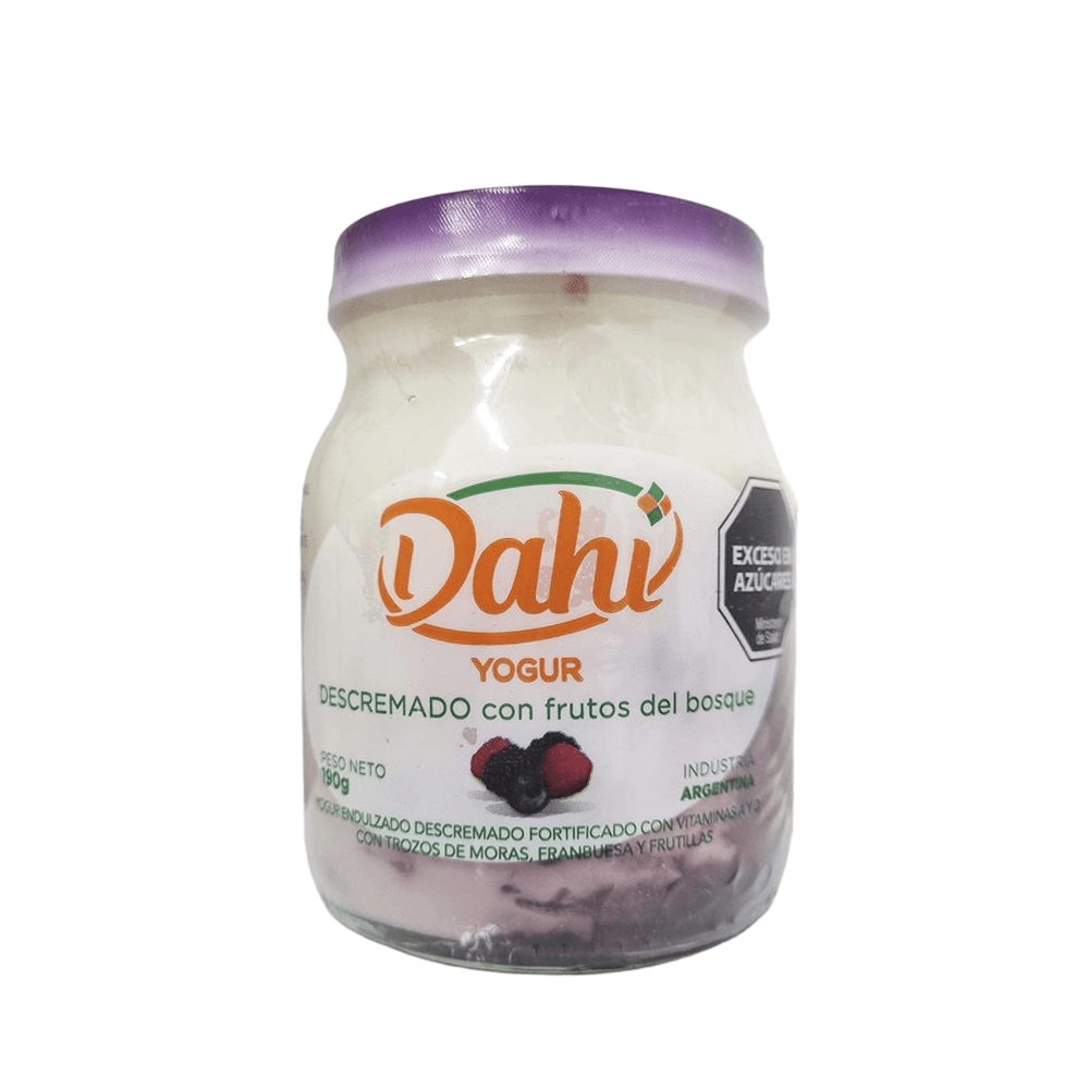 Dahi - Yogur descremado con frutos del bosque (190gr)