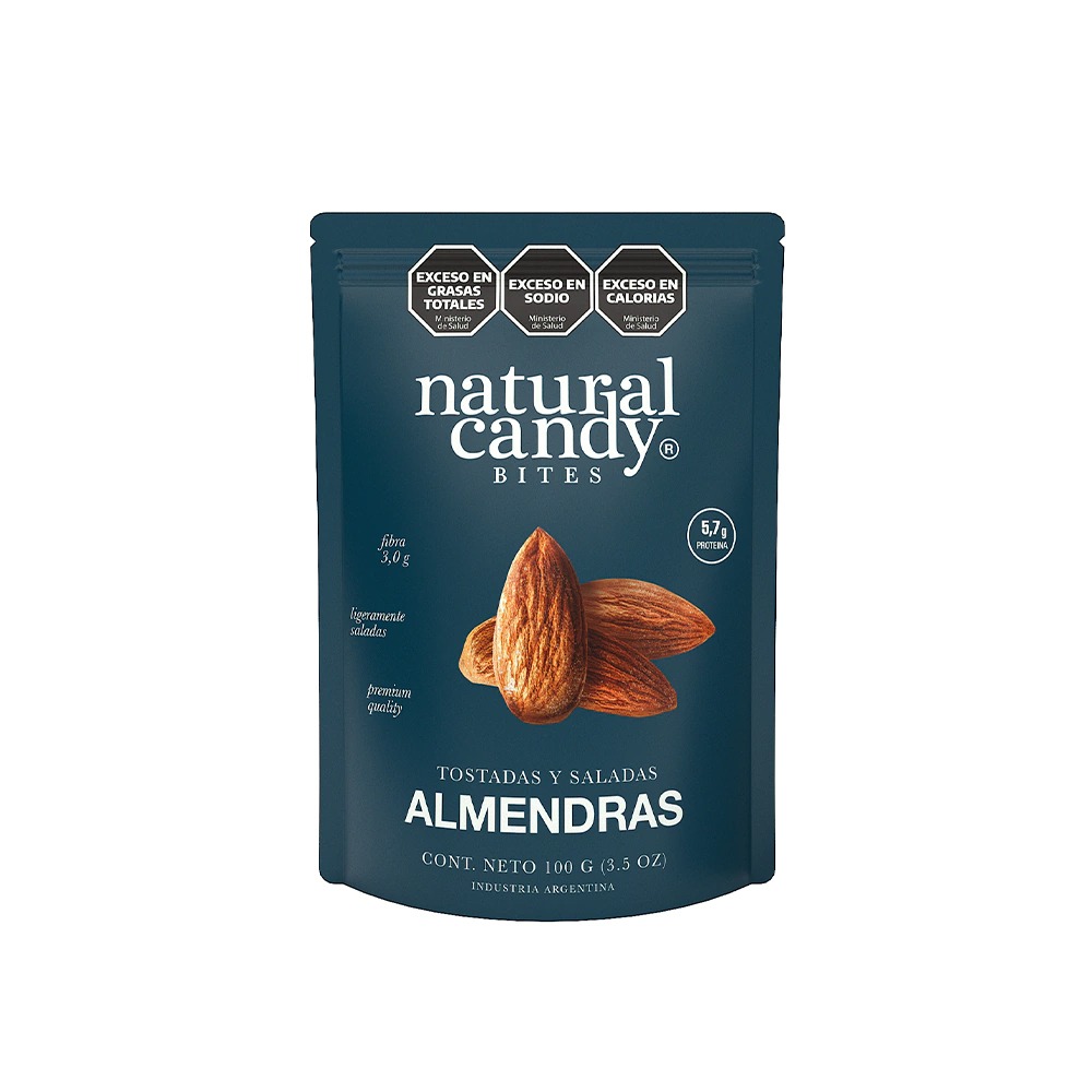 Natural Candy - Almendras tostadas y saladas (100gr)